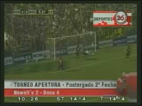 Newell's 2 - Boca Juniors 4, Gol de Ricardo Noir (1)