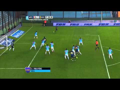 Gol de Pérez. Arsenal 0 - Boca 1. Fecha 20. Primera División 2015. FPT
