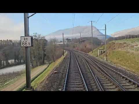 4K [Cab-ride] Neuchâtel - Genève aéroport, en train-navette Re 460