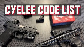 Updated Cyelee Code List & Overview