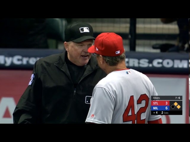Ron Kulpa rings Paul Goldschmidt up on a phantom foul tip, a breakdown.