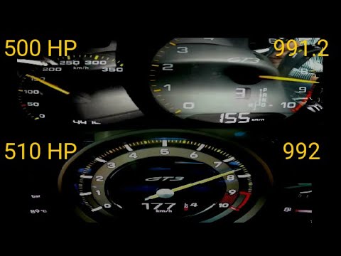 2022 Porsche 911 GT3 992 510 HP VS 2018 GT3 991 2 500 HP Acceleration 0-200 km/h