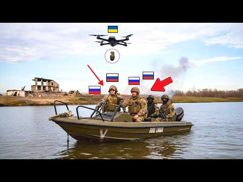 Ukrainian Drone Hits Russian Boats