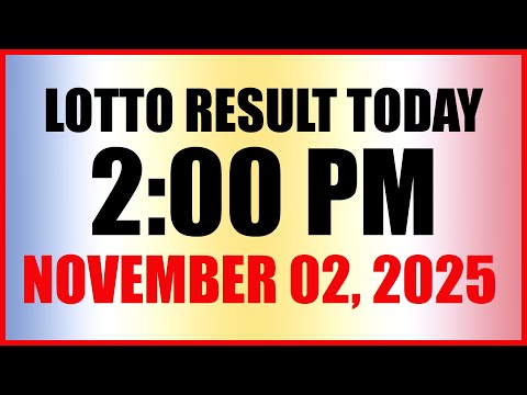 Lotto Result Today 2pm Draw November 2, 2025 Swertres EZ2 PCSO