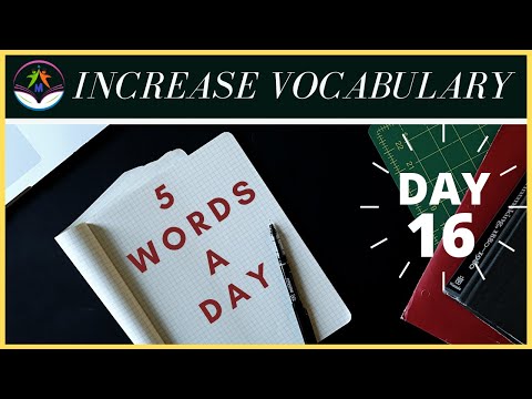 Day 16 | 5 Words a Day | Vocab - Booster | Increase Vocabulary | eduMate