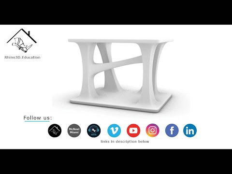 Rhino 6 and 7 Introduction - Design a SubD coffee table with the Bridge SubD command from Rhino 7
