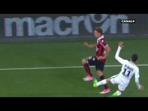Angel Di Maria RED CARD | Horrible Tackle | Nice VS PSG 4/30/17