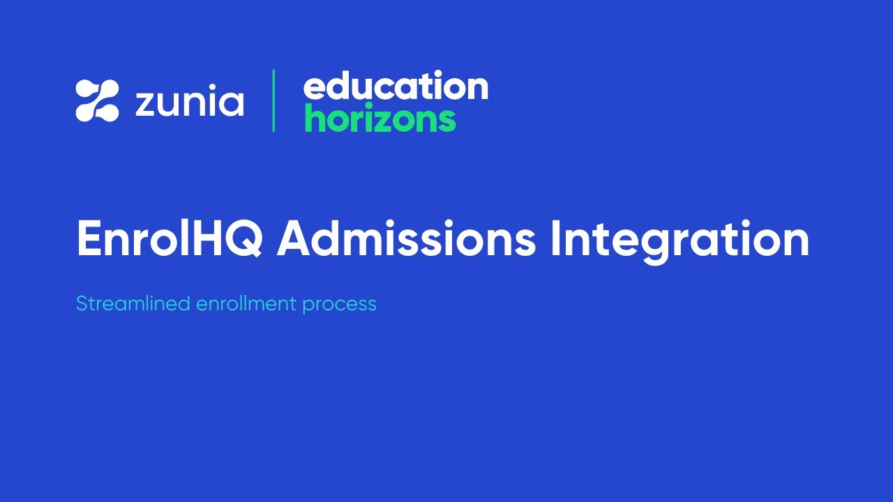 Zunia - EnrolHQ Admissions Integration
