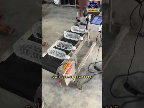 Print Mrp, Expiry Date of Mfd, Price On Water Bottle | TIJ Printing Machine With Conveyor #ytshort