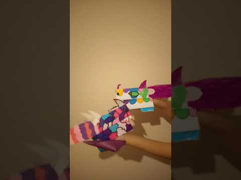 #Shorts Как сделать дракона на руку из бумаги. Игры с драконами для детей смотреть видео