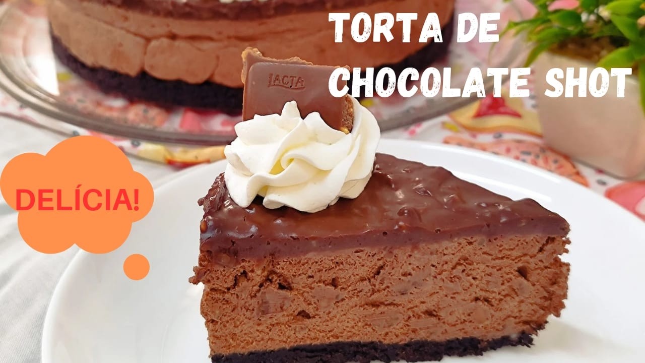 TORTA DE CHOCOLATE SHOT / CREMOSA /SEM GELATINA / FACIL DE FAZER / DELICIOSA !!!