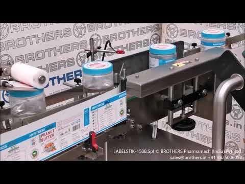 LABELSTIK-150B.spl  Sticker Labelling Machine for Wrap Around Body Label and Top Label on Cap