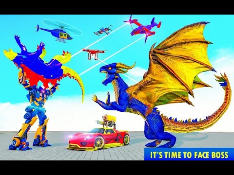 Dragon Robot Police Car Games