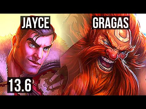 JAYCE vs GRAGAS (TOP) | 19/2/9, 68% winrate, Legendary | KR Master | 13.6