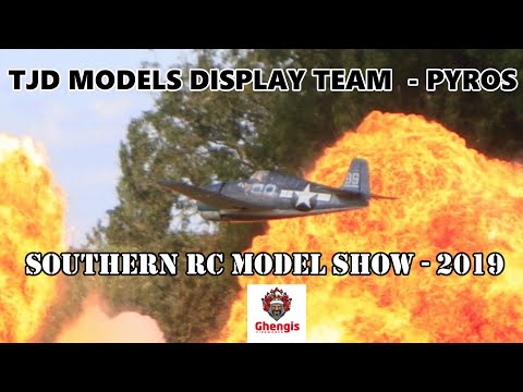 TJD DISPLAY TEAM & GHENGIS FIREWORKS PYRO DISPLAY AT THE SOUTHERN RC MODEL SHOW - 2019