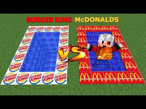 BURGER KING VS McDONALDS HAVUZ ŞANS BLOKLARI - Minecraft