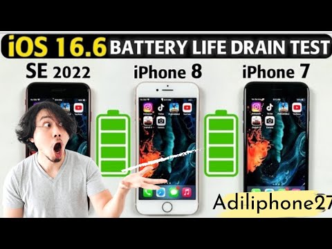 iOS 16.6 Battery Life Drain Test -iPhone SE 2022 vs iPhone 8 vs iPhone 7 Battery Test in 2024#iphone