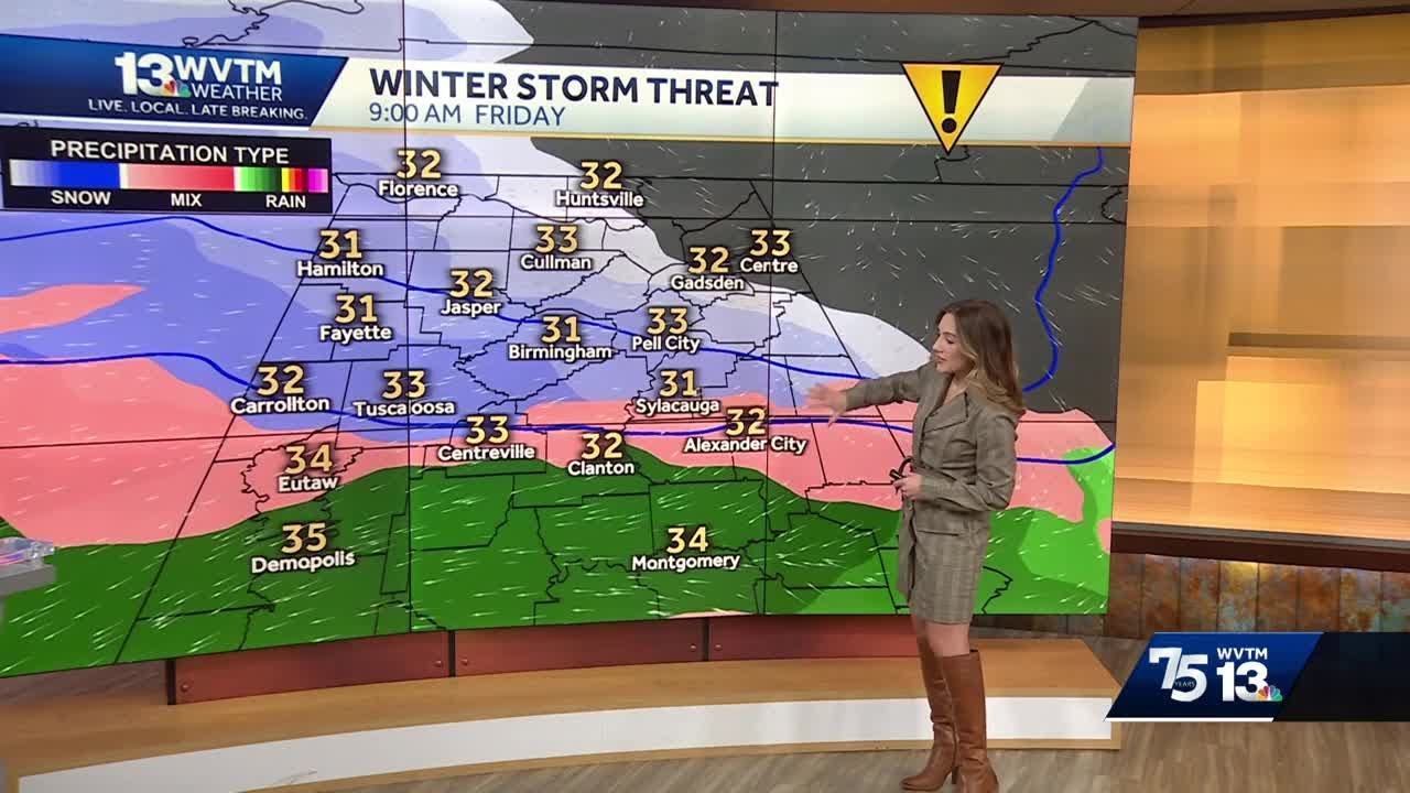 Cold temperatures remain in place across Central Alabama ahead of a winter storm arriving late in...
