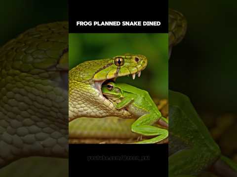 Why Do Frogs Enter Snake Mouths? #snake #frog #wildlife