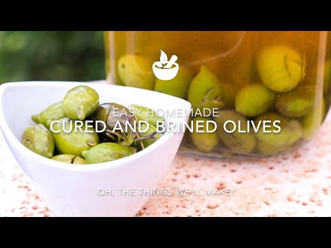 Homemade Cured and Brined Olives