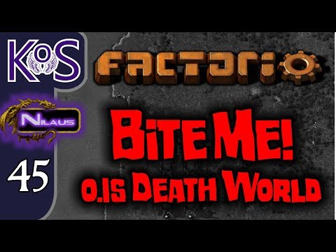 Factorio 0.15 Bite Me! Ep 45: RIGHT HAND LEFT HAND DRIVE - Death World COOP MP Gameplay, Let's Play