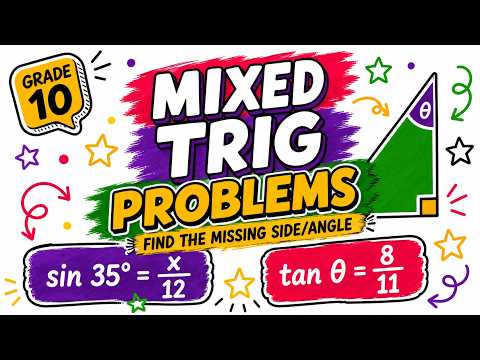 Mixed Trig Triangles | Find Angle | Find Side | Grade 10 CAPS Maths