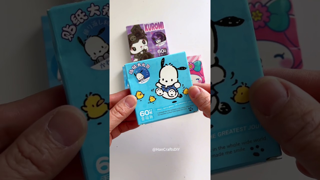 Cute Sanrio Box Stickers #Sanrio #Kuromi #Melody #Stickers