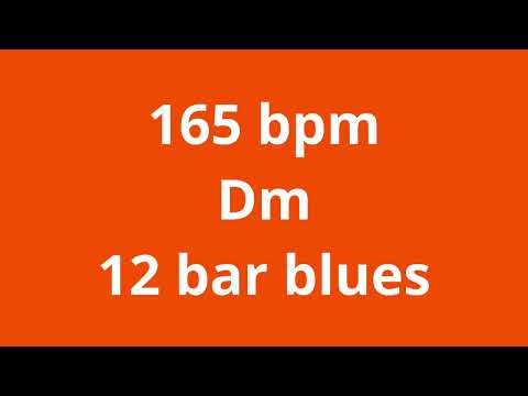 165 bpm tempo ' 12 bar blues Dm ' metronome 4/4
