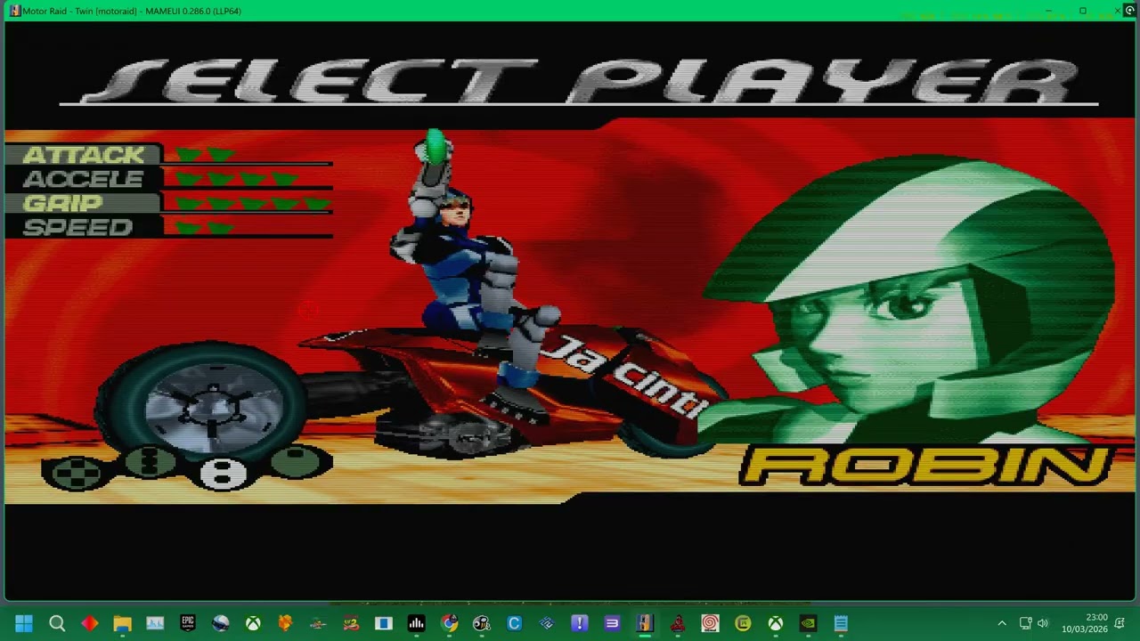 MAME 287 = SEGA MODEL 2 MOTOR RAID - ROBIN ALL COURSES 1- 5  4K UK ARCADES 2026