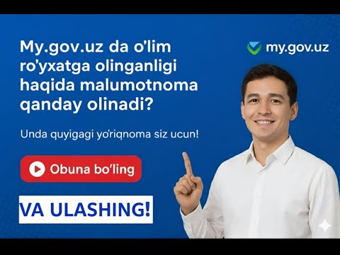 O'lim ro'yxatga olinganligi bo'yicha ma'lumotnomani olish