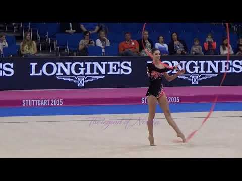 Anna SEBKOVA (CZE) ribbon - 2015 Stuttgart worlds Qualifs