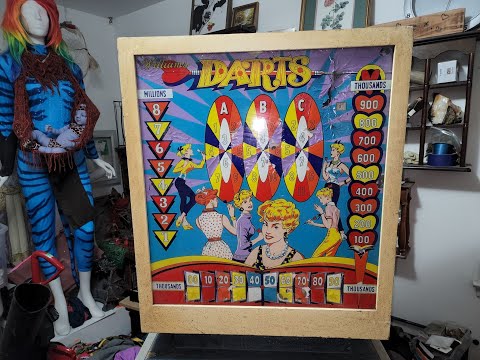 WILLIAMS "DARTS" PINBALL MACHINE FROM 1960! FUN TO PLAY!  JULY 7, 2022.