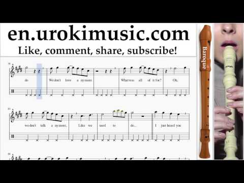 Recorder lessons (B.) Charlie Puth & Selena Gomez - We Don't Talk Anymore Part#2 um-352