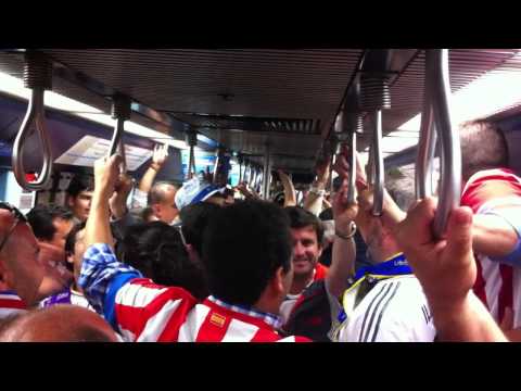 Metro on the way to Estádio da Luz Lisboa Final 24.5.14