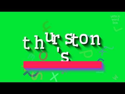 How to say "thurston's"! (High Quality Voices)