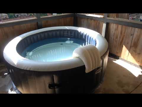 Inflatable hot tub setup and review Intex pure spa plus 4