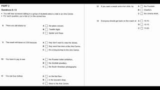 Listening B1, PET 3, Test 4, Part 2
