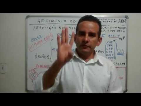Aula 2 -  CONSELHO FEDERAL DE ADMINISTRAÇÃO  - REGIMENTO DO  CFA - RESOLUÇÃO 432/2013 -  RONILSON