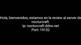 Review a Nocturcraft(leer descripcion)