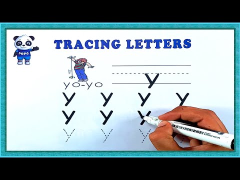 Tracing - tracing letter y - practice writing letter y - kids learning videos for kids