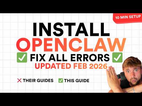 Install OpenClaw in 10 Minutes (Feb 2026) - VPS Setup + Fix ALL Common Issues | ClawdBot Tutorial