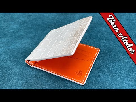 Making a Crocodile Leather Wallet (Free PDF Pattern)