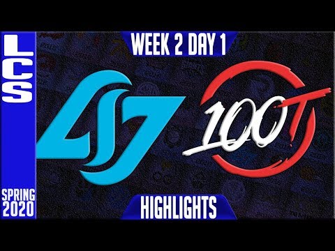 CLG vs 100 Highlights | LCS Spring 2020 W2D1 | Counter Logic Gaming vs 100 Thieves