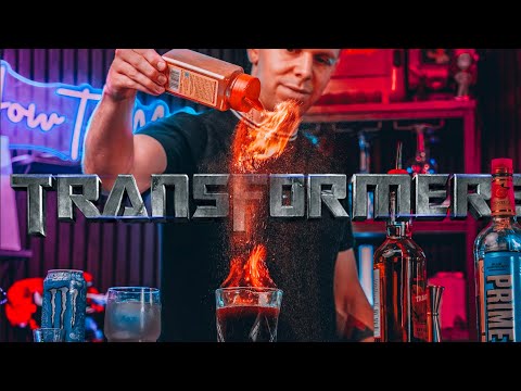 Transformers Cocktails | Optimus Prime vs. Megatron Drink Battle | How To Make with SinCityBartender