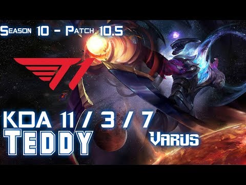 T1 Teddy VARUS vs KALISTA ADC - Patch 10.5 KR Ranked