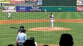 Wood Ducks' Emerson Martinez pitching vs. Buies Creek (7/30/17)