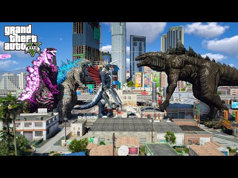 Zilla 98 vs Shin Godzilla, Atomic Godzilla, Gigan - Battle of the Sea Godzilla