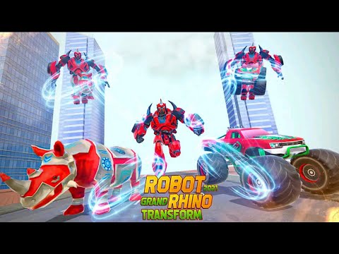 Grand Rhino Robot Car Transform Game 2021 - Android Gameplay