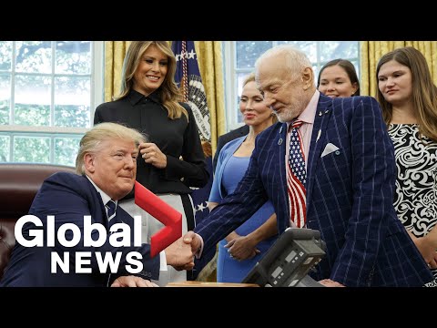 President Donald Trump meets with Apollo 11 astronauts