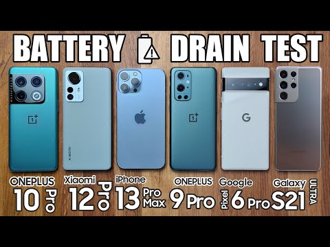 OnePlus 10 Pro vs Xiaomi 12 Pro / iPhone 13 Pro Max / S21 Ultra / Pixel 6 - BATTERY DRAIN TEST!